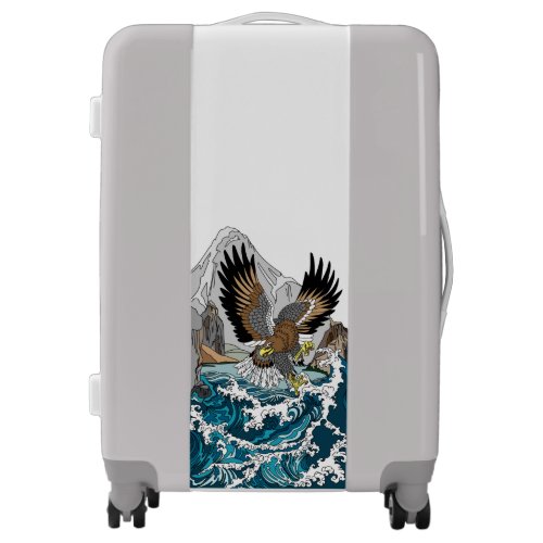 Eagle Flying Low Over Stormy Sea Sherpa Blanket Lu Luggage