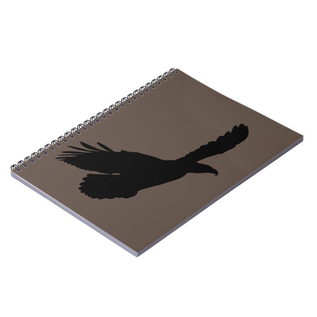 Eagle Flying Notebook - Your Color - Text (Left Side)