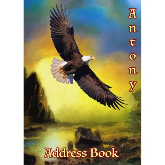 Eagle Flying Over Canyon Telephone Address Book (Front)