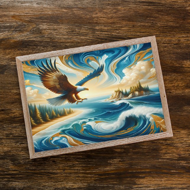 Eagle Flying Over Water Poster (Creator Uploaded)
