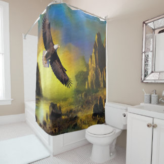 Eagle Flying Shower Curtain