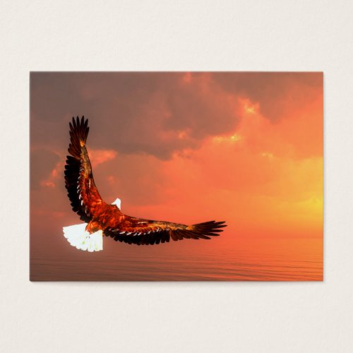 Eagle flying to the sun _ 3D render