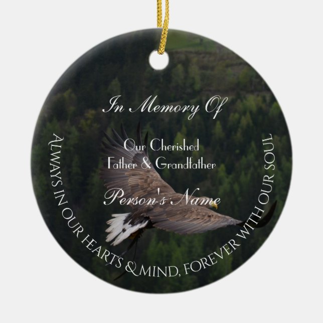 Eagle Flying Tribute Ornament by HAMbyWG (Front)