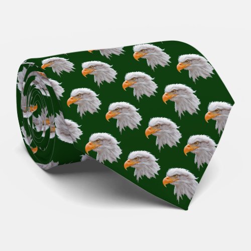 Eagle Frenzy Tie Dark Green