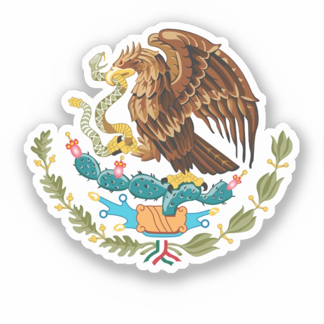 Eagle From Mexican Flag Sticker (Front)