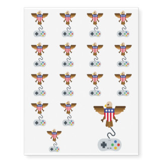 eagle gamer temporary tattoos