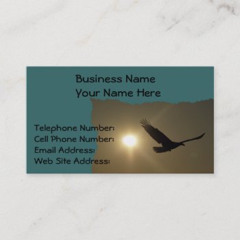 Eagle & Golden Sunlight Business Cards by RavenSpiritPrints at Zazzle
