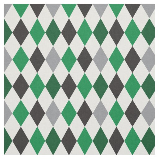 Eagle Green & Black Argyle Pattern Fabric