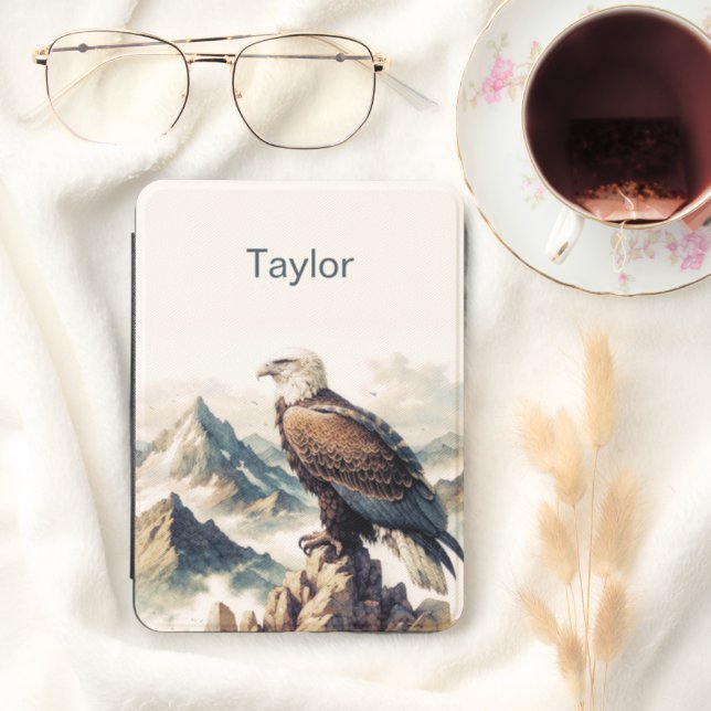 Eagle Handheld Kindle Case, Personalized  Cover (In Use (Hygge))