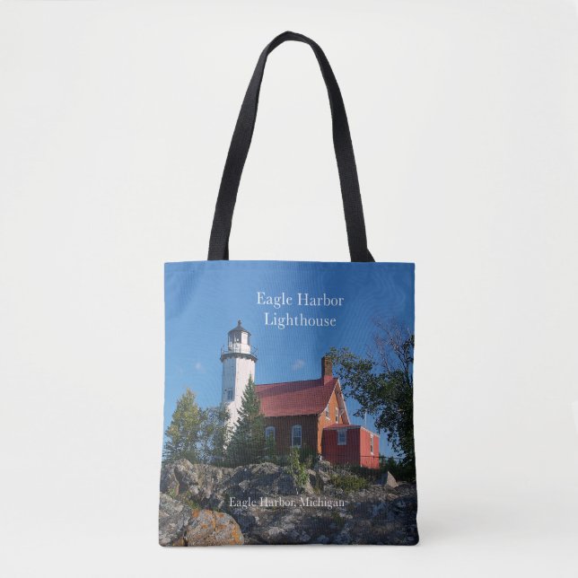 Eagle Harbor Lighthouse all over tote bag (Front)
