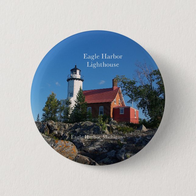 Eagle Harbor Lighthouse button (Front)