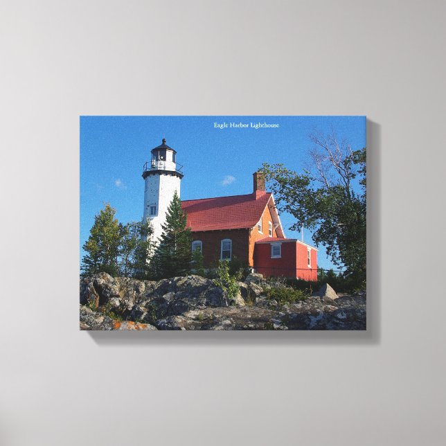Eagle Harbor Lighthouse canvas print (Front)