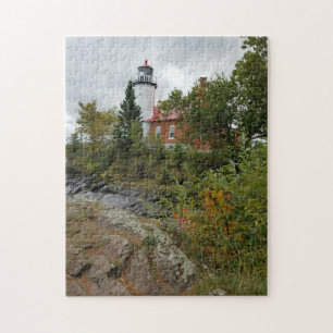 Eagle Harbor Lighthouse on Lake Superior Jigsaw Puzzle