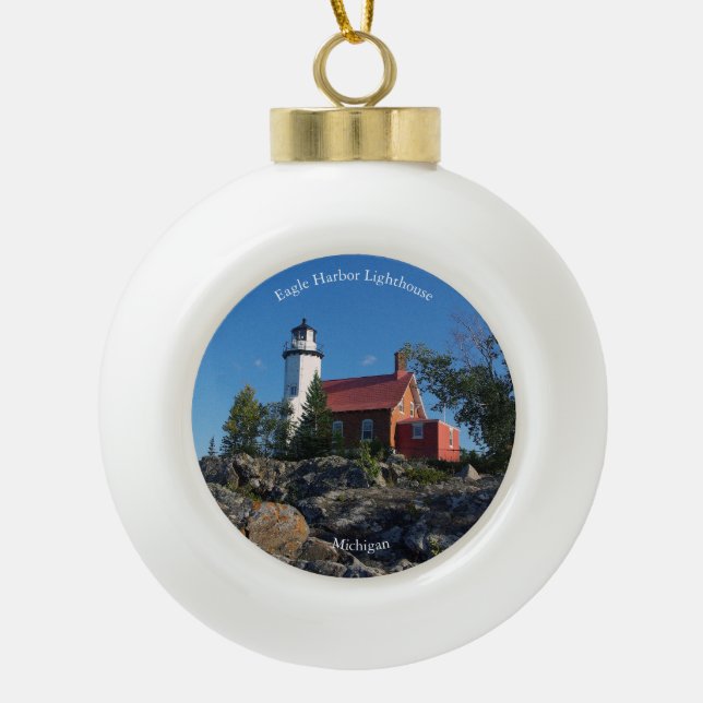 Eagle Harbor Lighthouse ornament (Front)