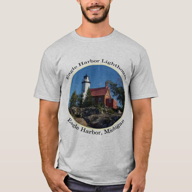 Eagle Harbor Lighthouse oval light shirt (Front)