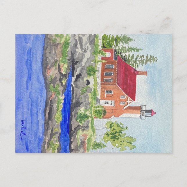 Eagle Harbor Lighthouse postcard (Front)