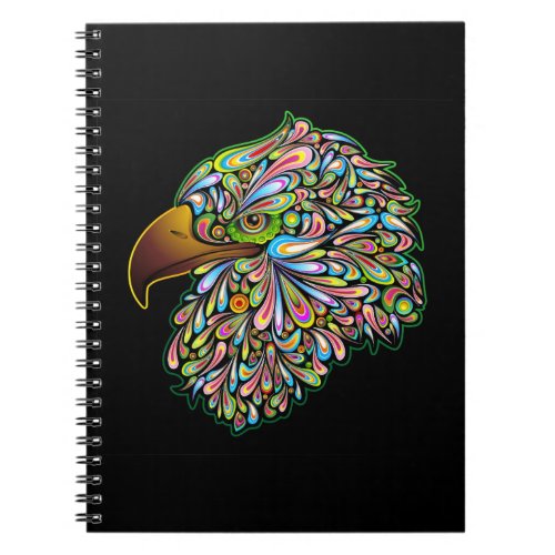 Eagle Hawk Psychedelic Design Notebook