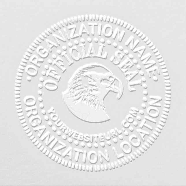 Eagle Hd Generic Custom Official Seal Name Loc URL Embosser (Design)