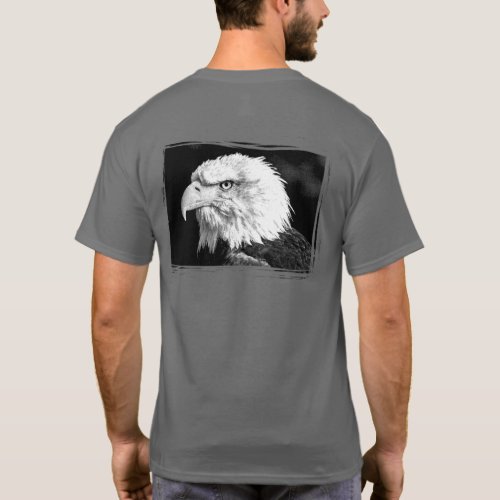 Eagle Head Dark Grey Template Modern T_Shirt