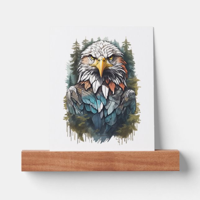 Eagle Head in Forest Picture Ledge (Front)