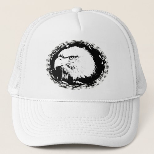 Eagle Head Pop Art Modern Elegant Template Trucker Hat