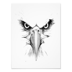 Eagle Headface Tattoo Poster (satin)
