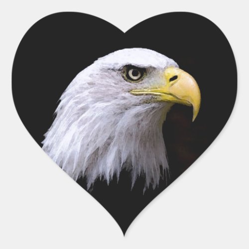 Eagle Heart Sticker