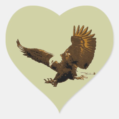 Eagle Heart Sticker