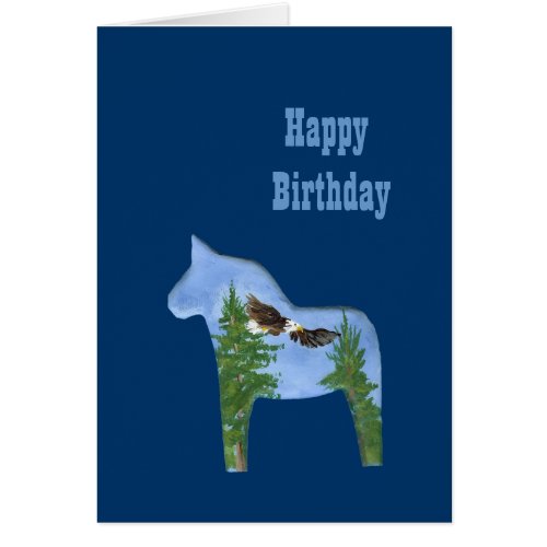 Eagle Horse Birthday Card