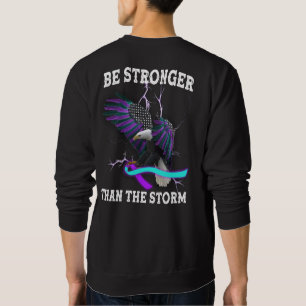 Eagle I Wear Teal And Purple Suicide Prevention Sweatshirt