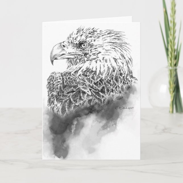 Eagle Illustration Greeting Card (Front)