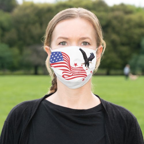Eagle in flight American Flag Patriotic Adult Cloth Face Mask