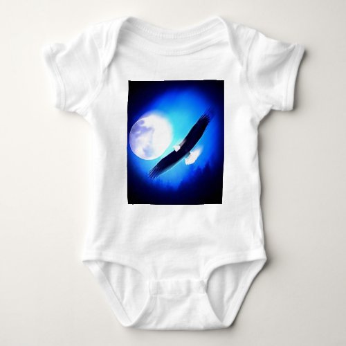 Eagle in Flight  Full Moon Baby Bodysuit