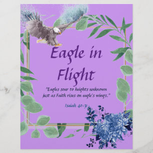Eagle In Flight Poem Personalized Paper Stationary