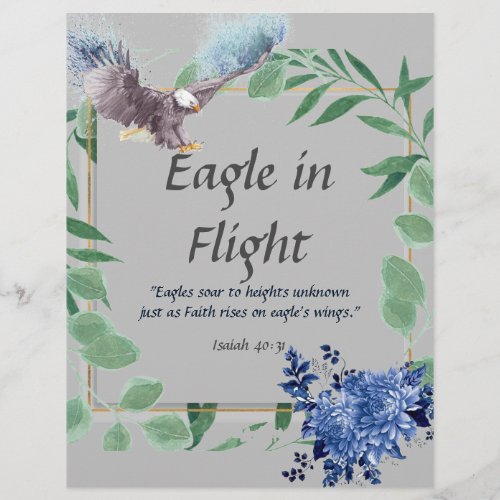 Eagle In Flight Poem Personalized Paper Stationary