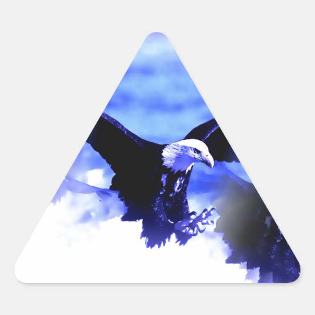 Eagle in Flight Triangle Sticker (Front)