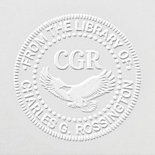 Eagle in Flight Wings Extended Library Book Name Embosser