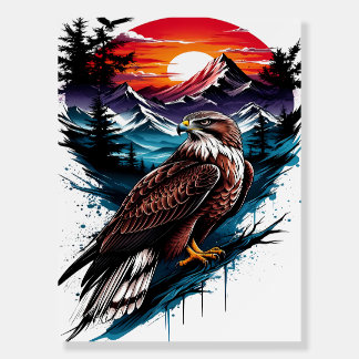 Eagle in the mountain foam board