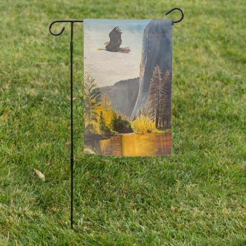 Eagle in Yosemite National Park by Gary Poling Garden Flag