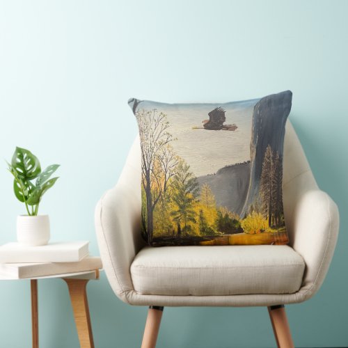 Eagle in Yosemite National Park by Gary Poling Throw Pillow