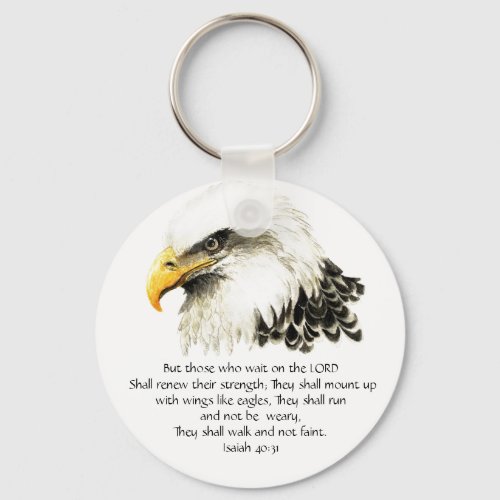Eagle _ Inspirational _ Scripture _ They that wait Keychain