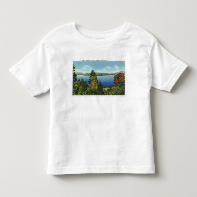 Eagle Island and Lower Saranac Lake View Toddler T-shirt (Front)