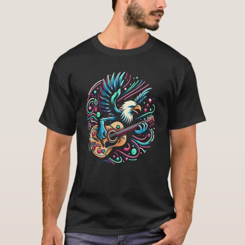 Eagle Jammin on Guitar T_Shirt