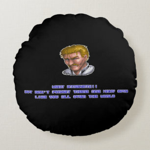 Eagle KO'ed Round Pillow