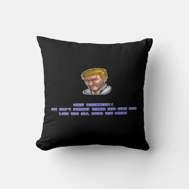 Eagle KO'ed Throw Pillow (Front)