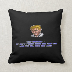 Eagle KO'ed Throw Pillow