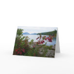 Eagle Lake and Red Maple Leaves II Card