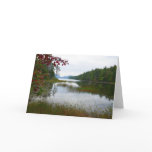 Eagle Lake and Red Maple Leaves II Card
