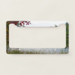 Eagle Lake and Red Maple Leaves II License Plate Frame
