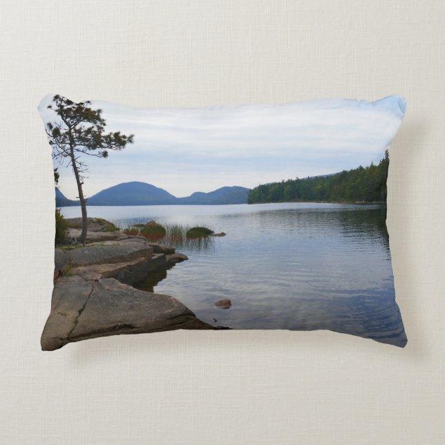 Eagle Lake at Acadia National Park Accent Pillow (Front)